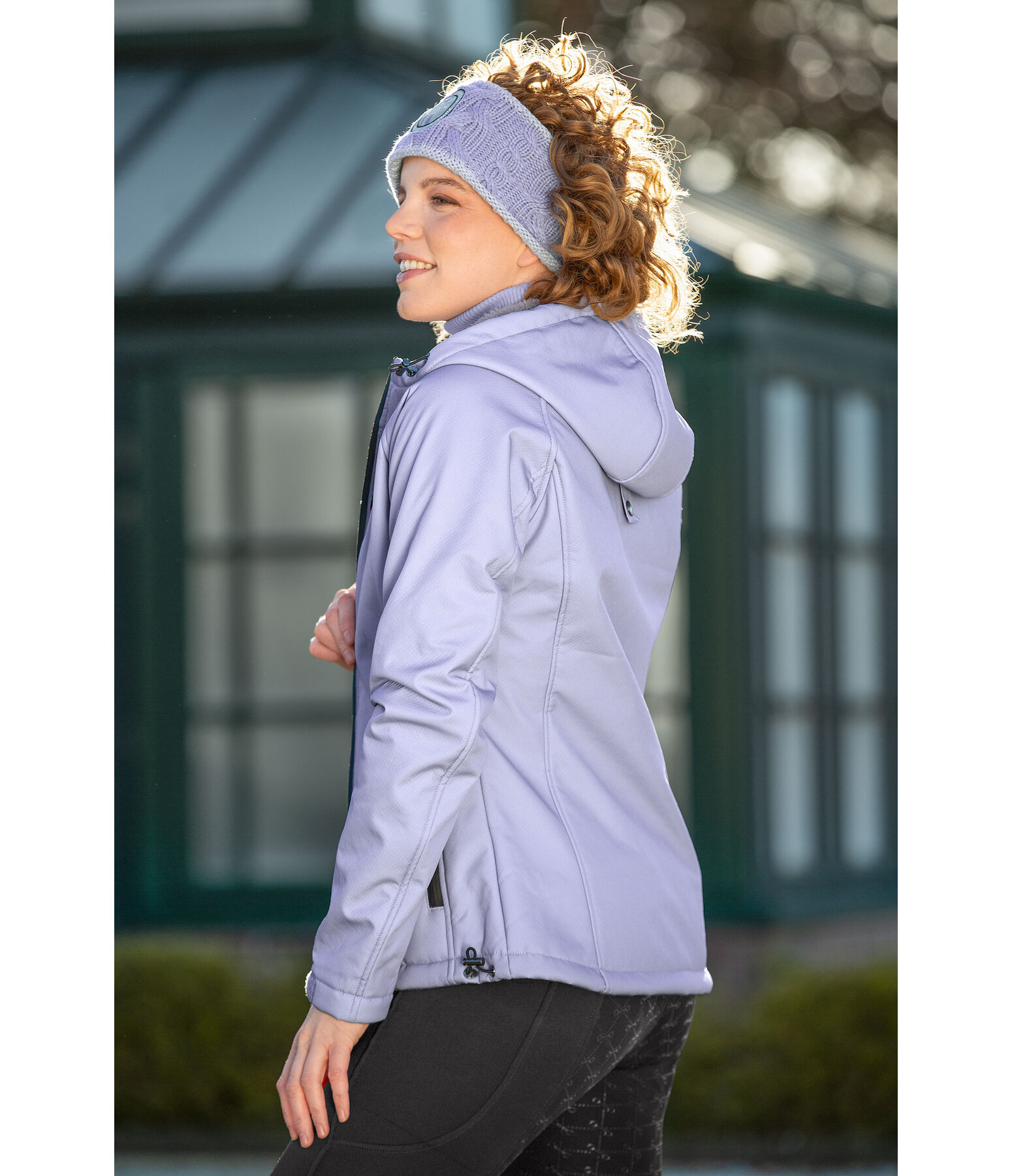 Kapuzen-Softshell-Reitjacke Lara