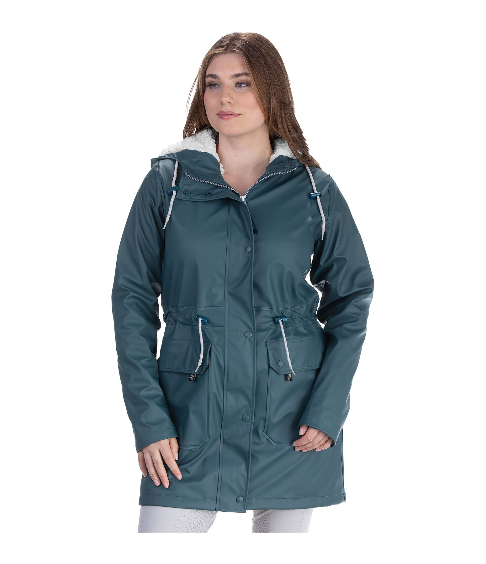 Teddyfleece-Kapuzenregenjacke Stella II